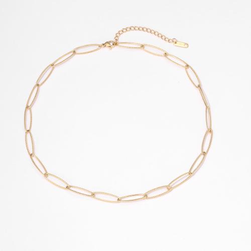 Edelstahl Schmuck Halskette, 304 Edelstahl, mit Verlängerungskettchen von 5cm, Modeschmuck & für Frau, keine, Länge:40 cm, verkauft von PC