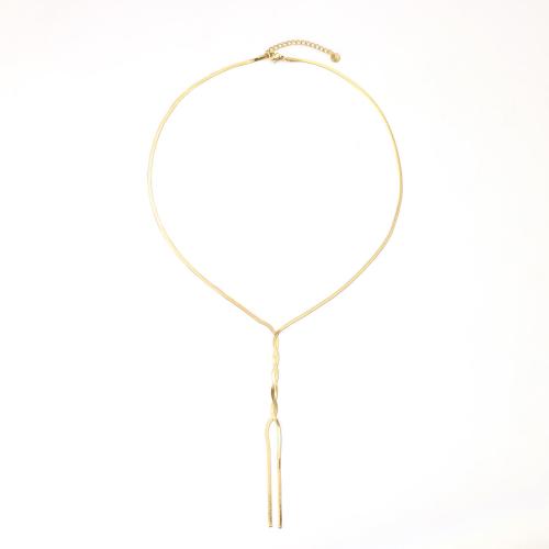 Edelstahl Schmuck Halskette, 304 Edelstahl, mit Verlängerungskettchen von 5cm, Modeschmuck & für Frau, keine, Länge:50 cm, verkauft von PC