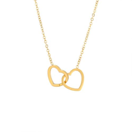 Stainless Steel smycken halsband, 304 rostfritt stål, Hjärta, mode smycken & för kvinna, fler färger för val, Längd Ca 45 cm, Säljs av PC