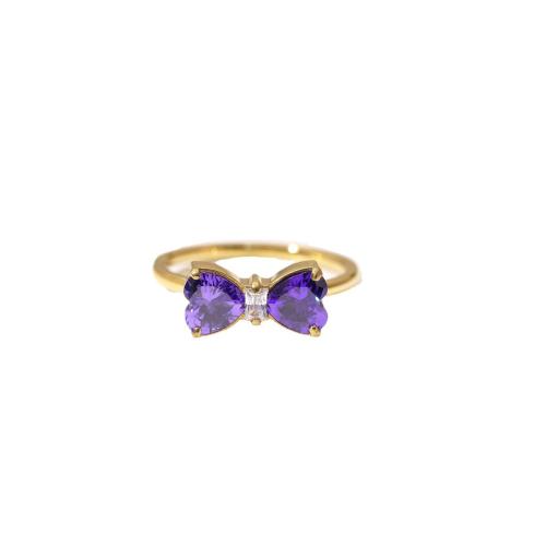 Cubic Zirconia nerezové prst prsten, 304 Stainless Steel, Bowknot, módní šperky & různé velikosti pro výběr & micro vydláždit kubické zirkony & pro ženy, více barev na výběr, Prodáno By PC