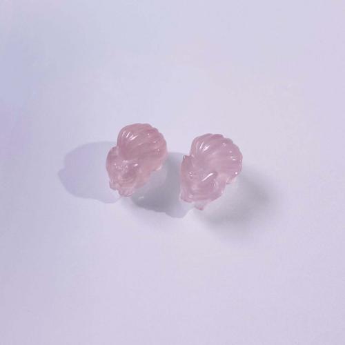 Natural Rose Quartz Beads Fox DIY pink 15mm Sold By PC