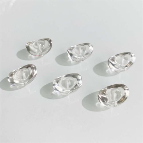 Natural Clear Quartz Beads, Ingot, DIY, white, 10x14mm, Sold By PC