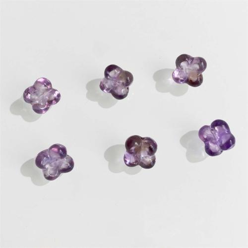 Naturlig ametist pärlor, Blomma, DIY, purpur, 10mm, Säljs av PC