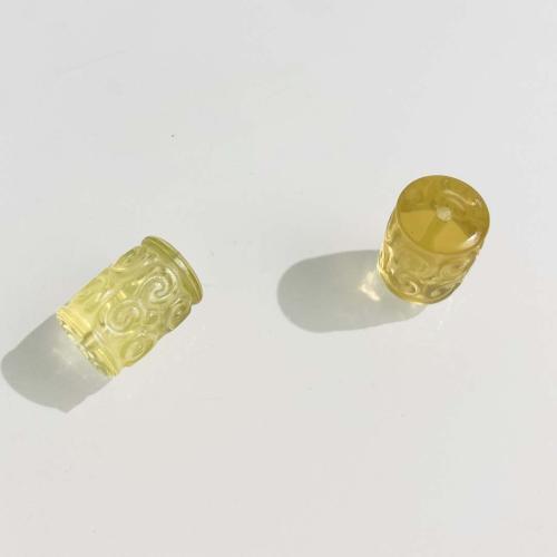 Natural Citrine Beads Column DIY yellow Sold By PC