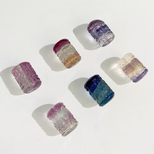 Natural Fluorite Beads Column DIY Random Color Sold By PC