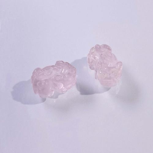Natural Rose Quartz Beads, Fabulous Wild Beast, DIY, pink, 17mm, Sold By PC