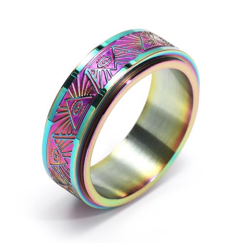 Ring Finger Titantium stali, Powlekane, różnej wielkości do wyboru & dla człowieka, dostępnych więcej kolorów, sprzedane przez PC