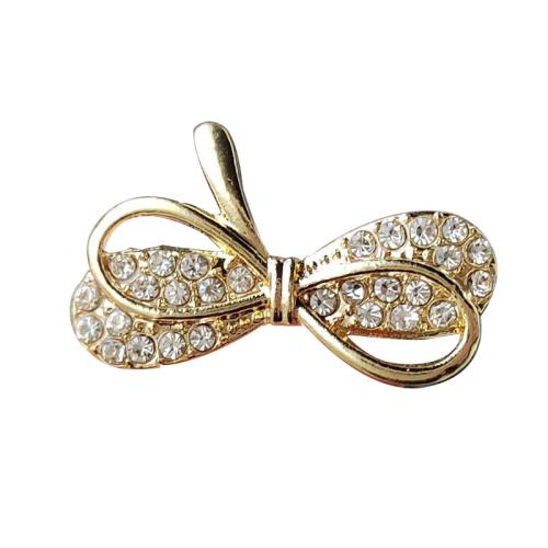 Tibetan Style Brooches, plated, micro pave cubic zirconia & for woman, golden, Sold By PC