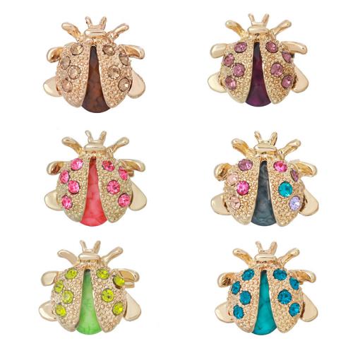 Tibetan Style Brooches, for woman & with rhinestone, more colors for choice, Sold By PC