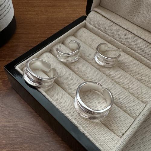 925 sidabro Cuff Finger Ring, įvairių stilių pasirinkimas & moters, Dydis:5.5-7.5, Pardavė PC