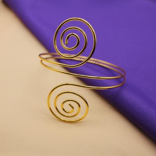 Iron Arm Bangle fashion jewelry & for woman golden 80mm Sold By PC