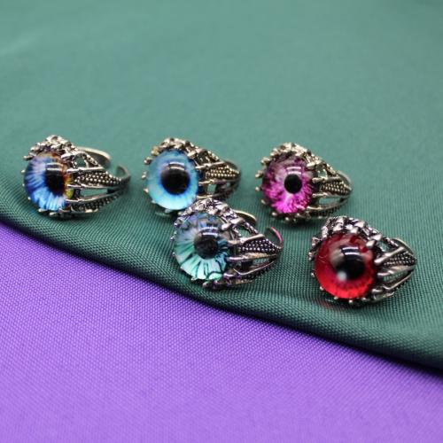 Пальцевидное Кольцо Титановой Стали, титан, с канифоль, ювелирные изделия моды & Женский, Много цветов для выбора, размер:7, продается PC
