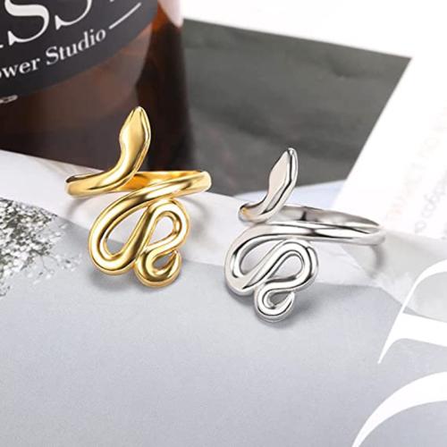 Stainless Steel Finger Ring 304 Stainless Steel Snake fashion jewelry & for woman diameter 17mm Sold By PC