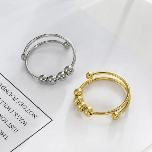 Stainless Steel Finger Ring, 304 Stainless Steel, fashion jewelry & for woman, more colors for choice, diameter 17mm, Sold By PC