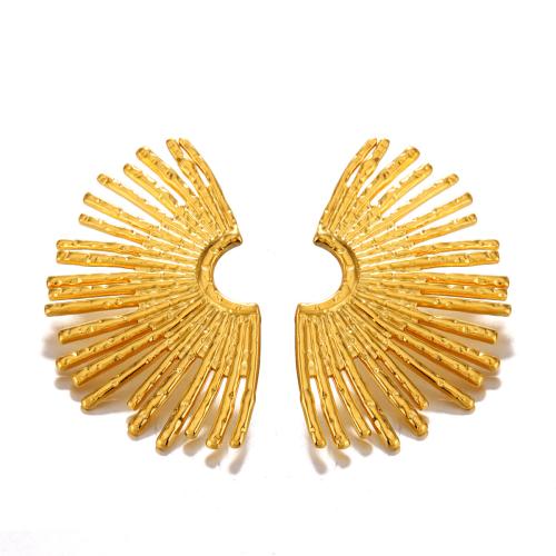 Edelstahl Ohrringe, 304 Edelstahl, 18K vergoldet, Modeschmuck & für Frau, goldfarben, 27x45mm, verkauft von Paar