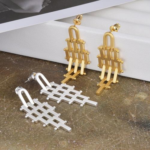 Brass Drop Earring, plated, fashion jewelry, more colors for choice, nickel, lead & cadmium free, 17x44mm, Sold By Pair
