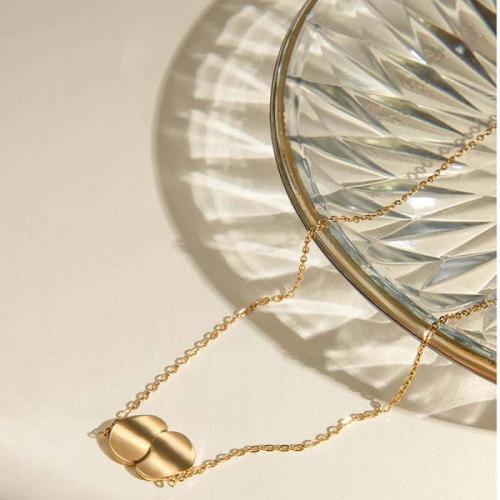 Collier de bijoux en acier inoxydable, Acier inoxydable 304, avec 5cm chaînes de rallonge, Placage de couleur d'or, bijoux de mode, Or, Longueur:40 cm, Vendu par PC
