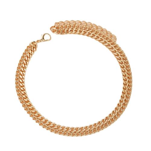 Zinc Alloy Anklet Double Layer & fashion jewelry & for woman Length Approx 28 cm Sold By PC