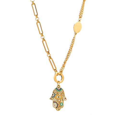 Titanstahl Halskette, Modeschmuck & verschiedene Stile für Wahl & für Frau, goldfarben, verkauft von PC