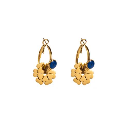 Titan Stahl Ohrring, Titanstahl, Modeschmuck & verschiedene Stile für Wahl & für Frau, goldfarben, verkauft von Paar