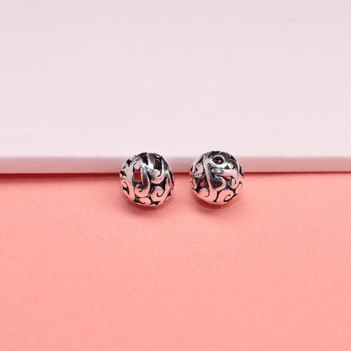 Spacer Beads Jewelry 925 Sterling Silver DIY original color 10mm Approx 1.6mm Sold By PC