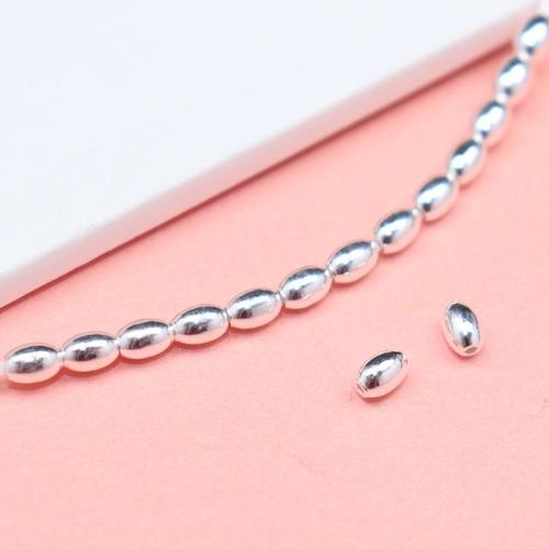925 Sterling Silver Bead Cap, DIY, silver color, 3x4.50mm, Hole:Approx 1mm, Sold By PC