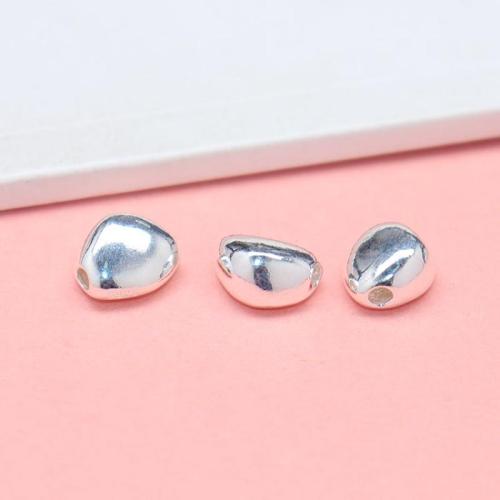 Perles d'espacement Bijoux, argent sterling 925, DIY, argent, 10.90mm, Trou:Environ 1.8mm, Vendu par PC