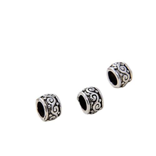 Perles d'espacement Bijoux, argent sterling 925, DIY, couleur originale, 5mm, Trou:Environ 2.5mm, Vendu par PC