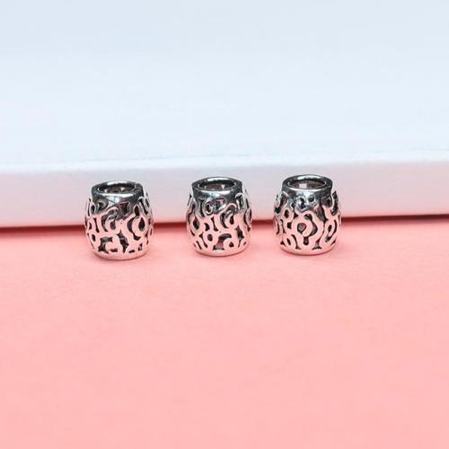 Spacer Beads Jóias, 925 prata esterlina, DIY, cor original, 5.50x5.50mm, Buraco:Aprox 2.5mm, vendido por PC