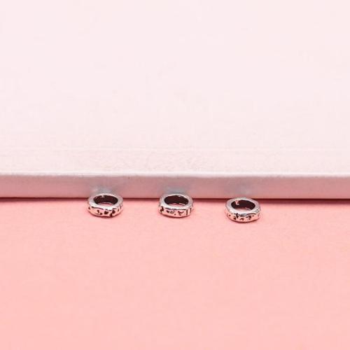 Spacer Beads Jóias, 925 prata esterlina, DIY, cor original, 5.40mm, Buraco:Aprox 3mm, vendido por PC