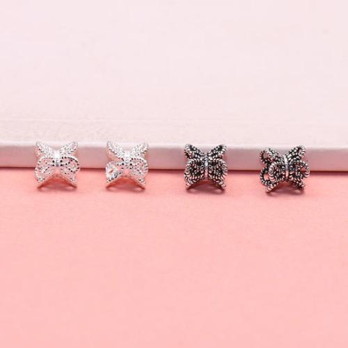 925 Sterling Silver Bead Cap, petals, DIY, more colors for choice, 6.80x6.20mm, Hole:Approx 2.6mm, Sold By PC