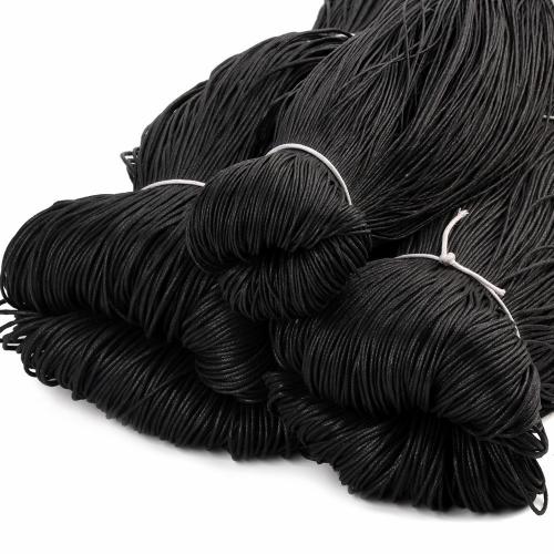 Wax Cord Waxed Cotton Cord black 2mm Length Approx 845 m Sold By Lot