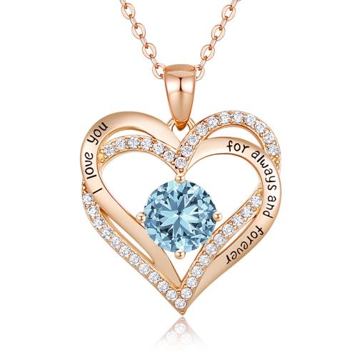 925 Sterling Silver Necklace Heart & micro pave cubic zirconia & for woman & hollow Sold By PC