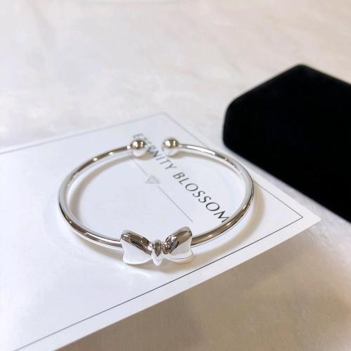 alliage de zinc bracelet manchette, bijoux de mode & pour femme, argent, Longueur:Environ 17 cm, Vendu par PC