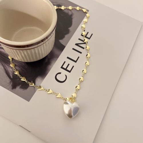 Collier en laiton, bijoux de mode & pour femme, Longueur:Environ 45 cm, Vendu par PC
