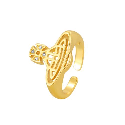 Cubique anneau en laiton Circonia Micro Pave, bijoux de mode & pavé de micro zircon & pour femme, plus de couleurs à choisir, Diamètre intérieur:Environ 17mm, Vendu par PC