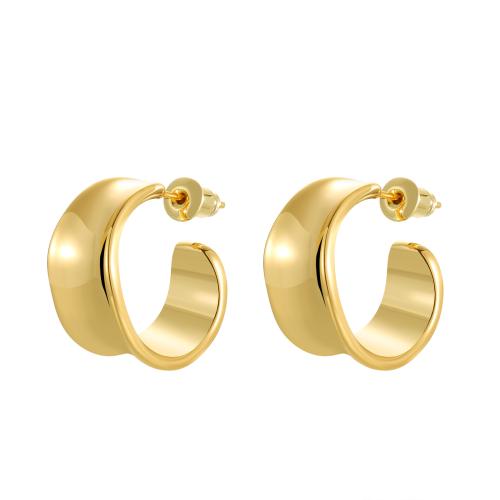 Brass Stud Earring, fashion jewelry & for woman, more colors for choice, 17x19mm, Sold By Pair