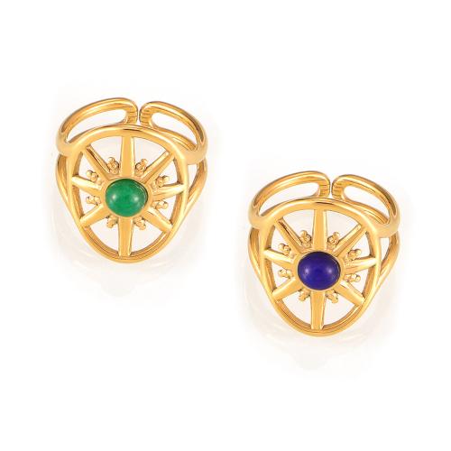 Ring Finger Titantium stali, ze turkus, biżuteria moda & dla kobiety, dostępnych więcej kolorów, sprzedane przez PC