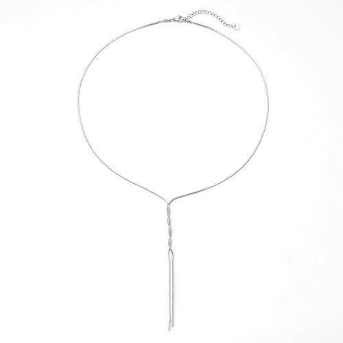 Edelstahl Schmuck Halskette, 304 Edelstahl, mit Verlängerungskettchen von 5cm, Modeschmuck & für Frau, keine, Länge:50 cm, verkauft von PC