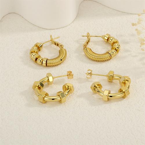 Brass Stud Earring, gold color plated, different styles for choice & for woman, more colors for choice, nickel, lead & cadmium free, Sold By Pair
