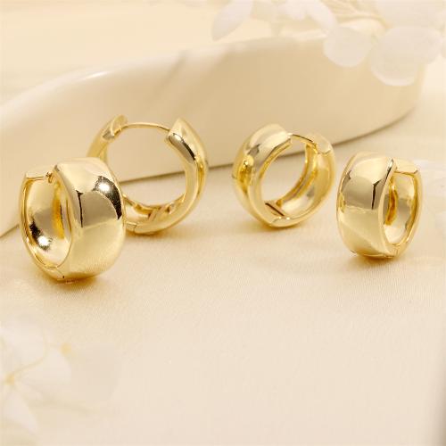 Brass Huggie Hoop Earring gold color plated & for woman nickel lead & cadmium free Sold By Pair