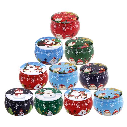 Iron Christmas Candy Jar, Christmas Design & different designs for choice, more colors for choice, 45x63x42mm, Sold By PC
