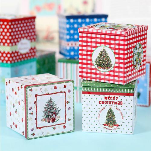 Eisen Weihnachten Candy Jar, Weihnachts-Design & verschiedene Muster für Wahl, keine, 90x90x90mm, verkauft von PC