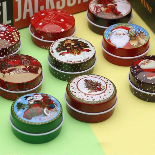 Iron Christmas Candy Jar Christmas Design Random Color Sold By PC