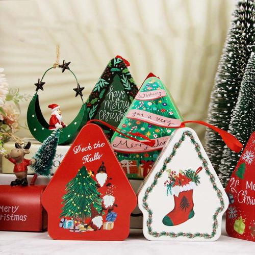 Eisen Weihnachten Candy Jar, Weihnachts-Design & verschiedene Muster für Wahl, keine, 85x40x105mm, verkauft von PC