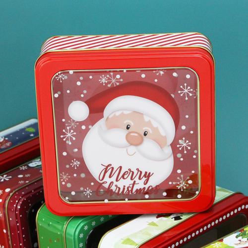Iron Christmas Candy Jar, Christmas Design & different designs for choice, more colors for choice, 150x150x55mm, Sold By PC