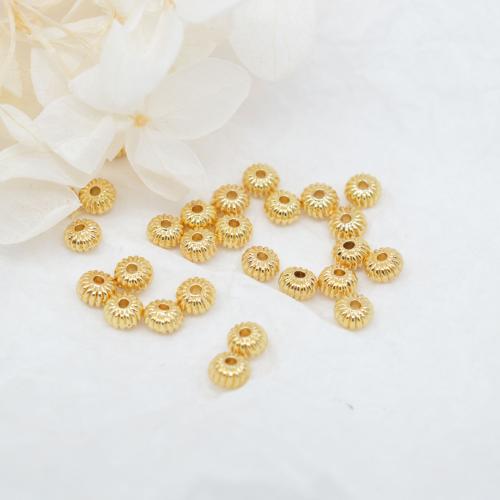 Zinc Alloy Spacer perler, guldfarve belagt, du kan DIY, gylden, nikkel, bly & cadmium fri, 5mm, 100pc'er/Bag, Solgt af Bag