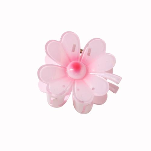Заколки-Крабы, канифоль, Форма цветка, покрыт лаком, цвет градиента & Женский, Много цветов для выбора, продается PC