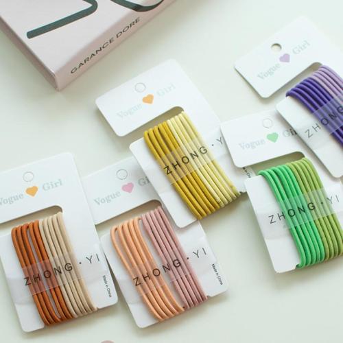 Elastic Hair Band, Rubber Band, handmade, for woman, more colors for choice, 10PCs/Set, Sold By Set