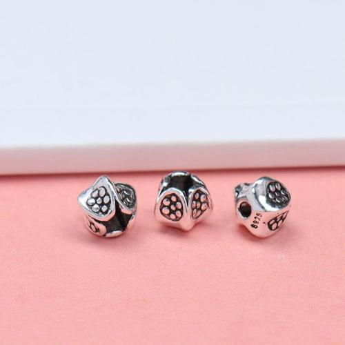 Spacer Beads Jewelry, 925 Sterling Silver, DIY, original color, 6.70x5.80mm, Hole:Approx 1.9mm, Sold By PC